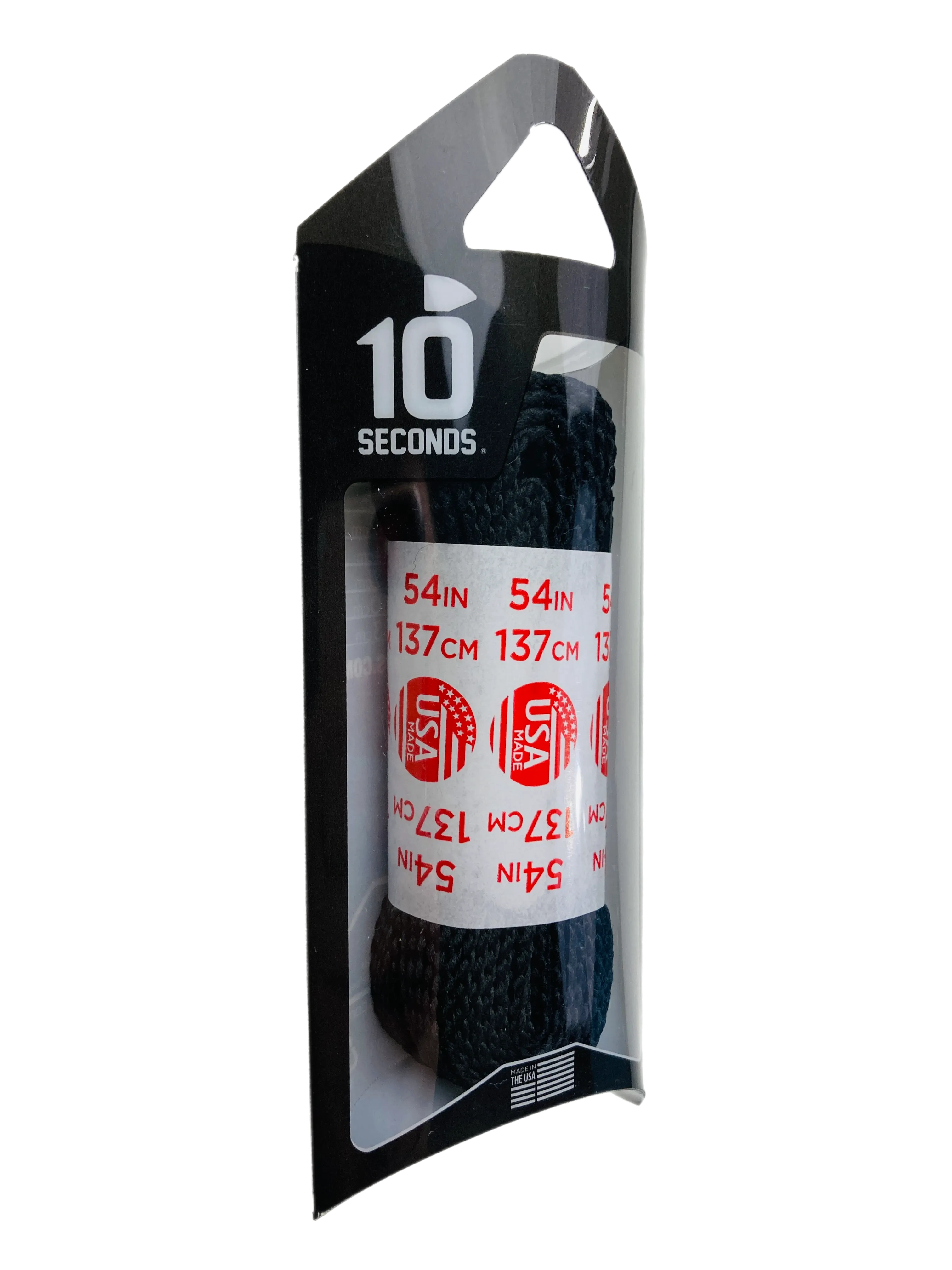 10 Seconds ® Athletic Flat Tubular Laces | Black