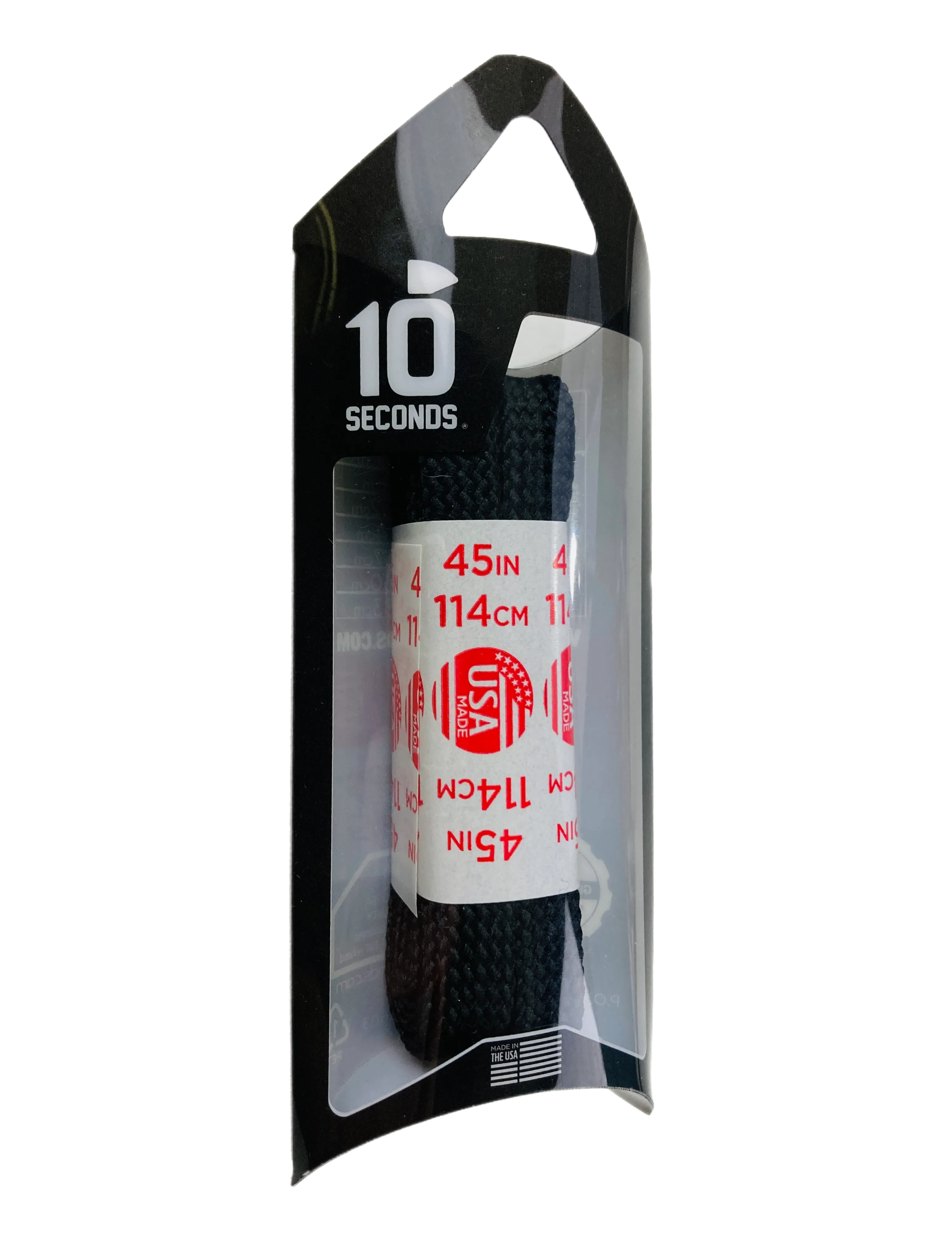 10 Seconds ® Athletic Flat Tubular Laces | Black