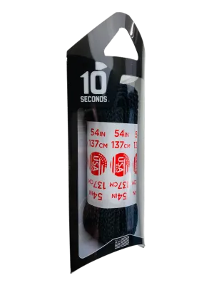 10 Seconds ® Athletic Flat Tubular Laces | Black