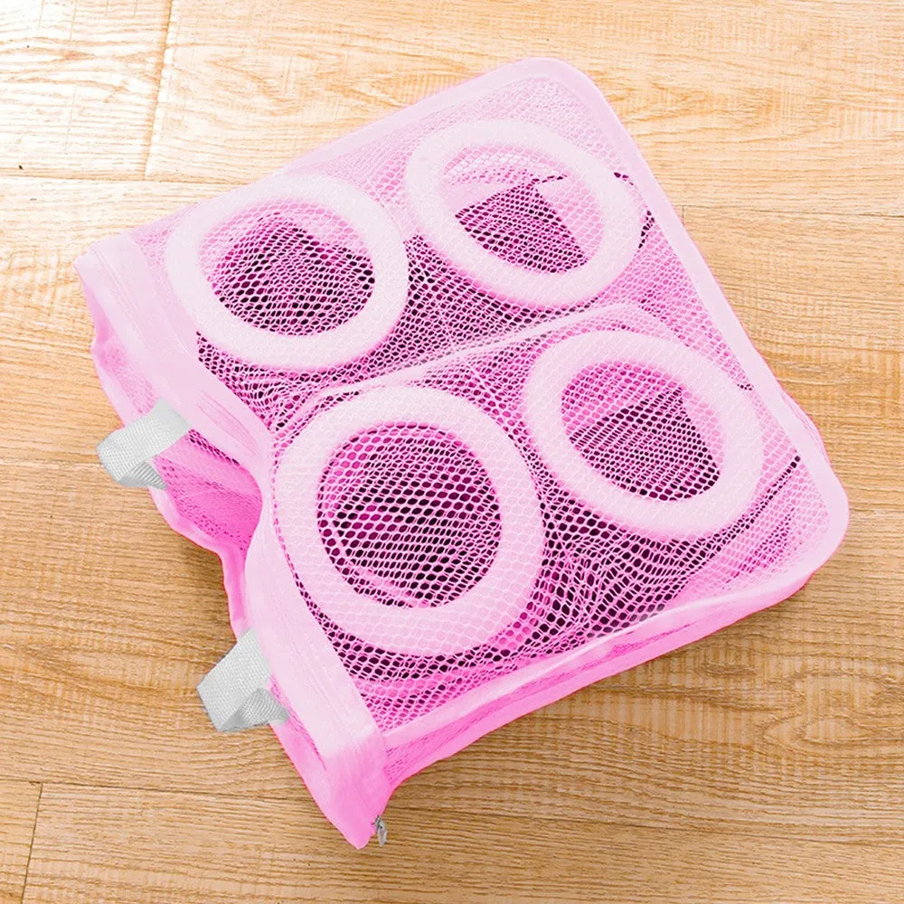 2Pcs Shoes Washing Bag Sneaker Mesh Washing Bag Shoes Laundry Bags