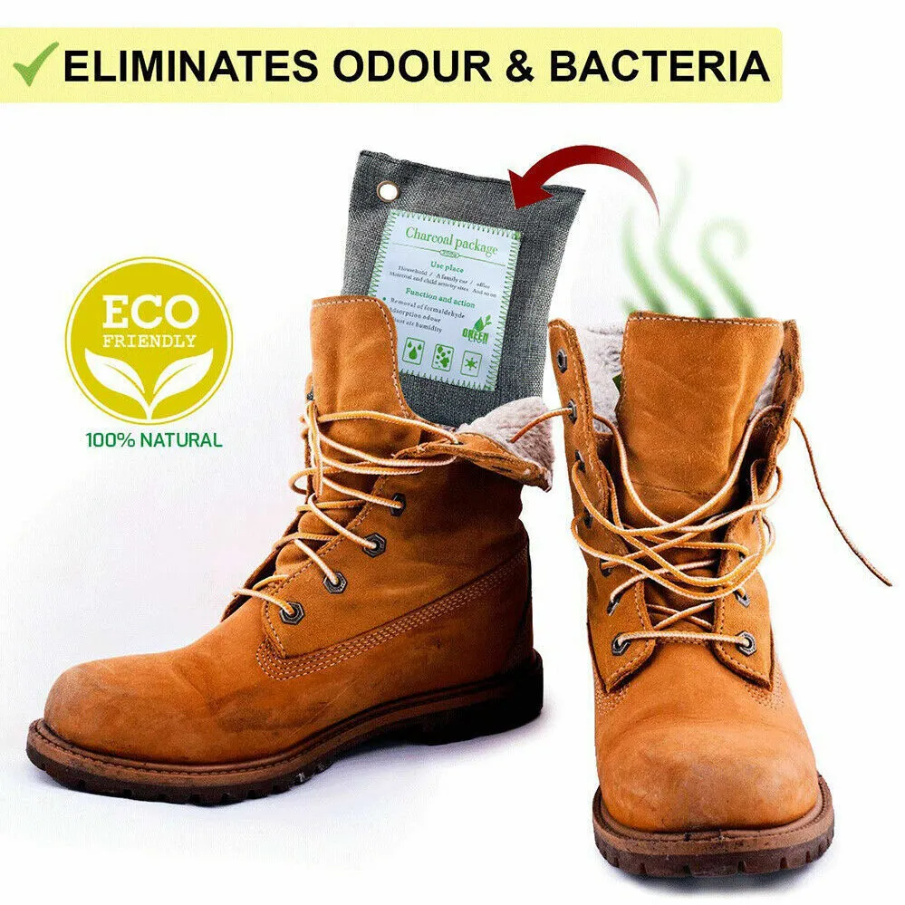 30PCS Air Purifying Bags | Activated Bamboo Charcoal Freshener | For Car Home Shoes | 200g