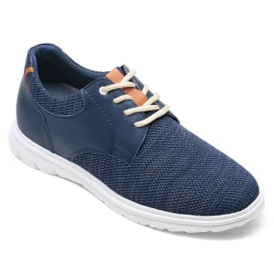 7CM / 2.76 Inches CMR CHAMARIPA Men's Elevator Shoes Navy Knit Casual Shoes