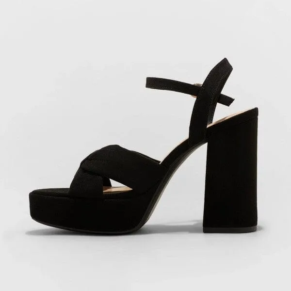 A NEW DAY - Platform Heel with Memory Foam Inole Black