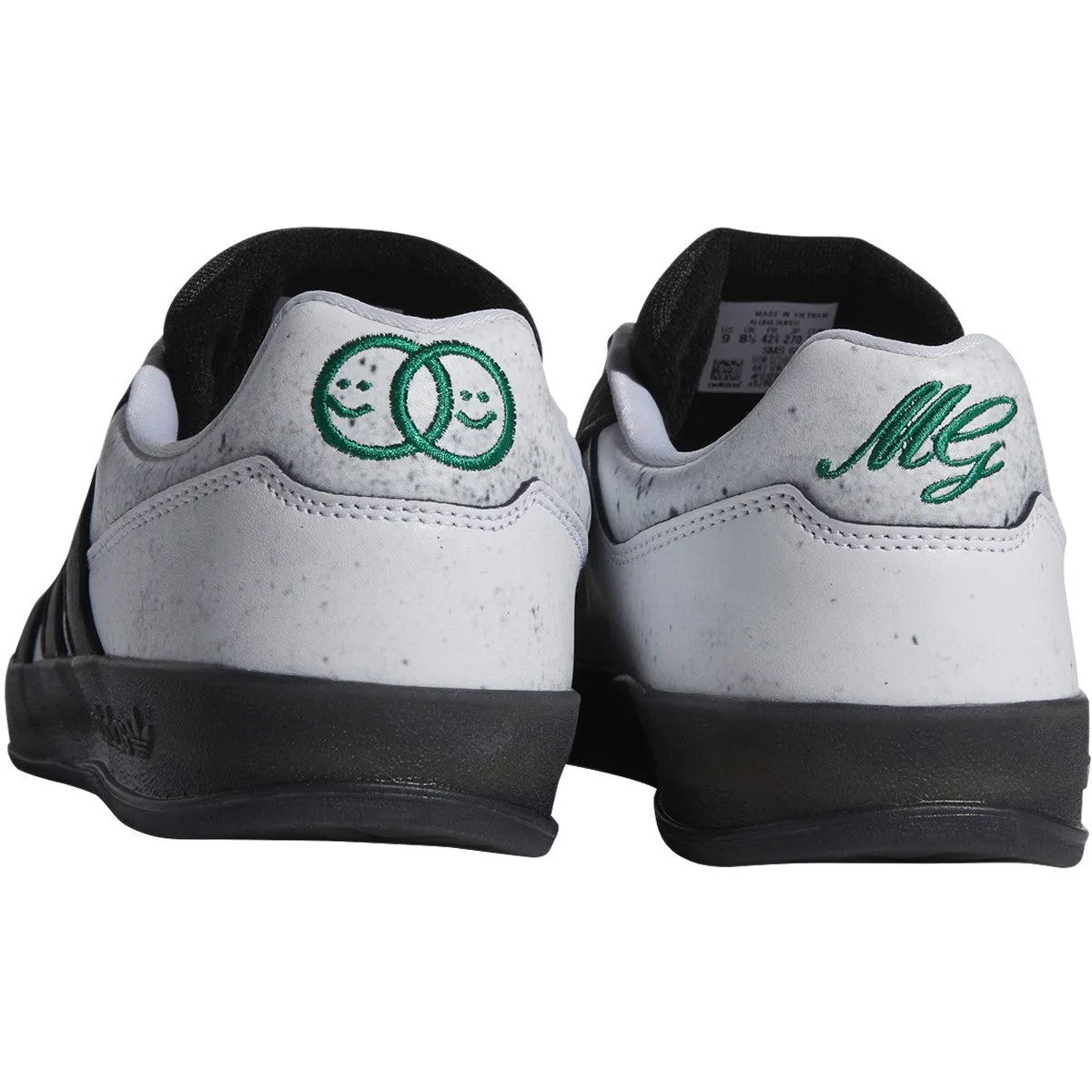 Adidas Aloha Super Skateboard Shoe - White/Core Black/Bold Green