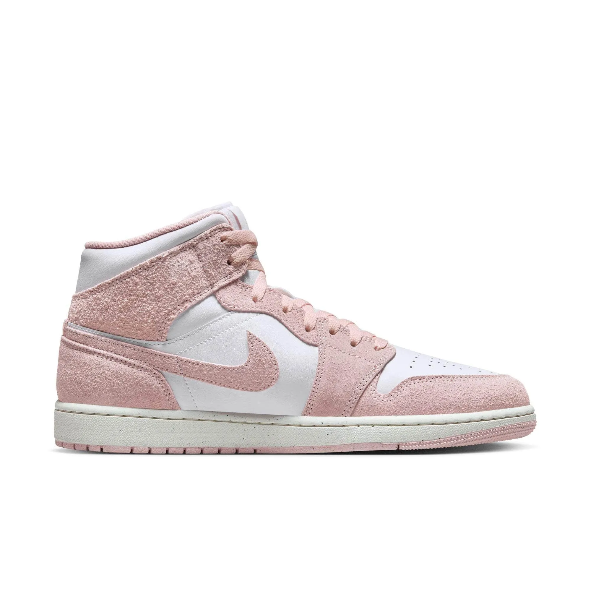 Air Jordan 1 Mid "Pink Suede"  - Men's