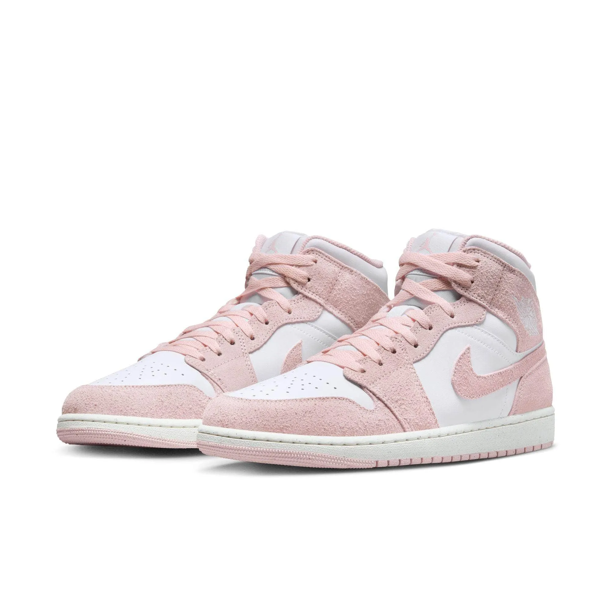 Air Jordan 1 Mid "Pink Suede"  - Men's