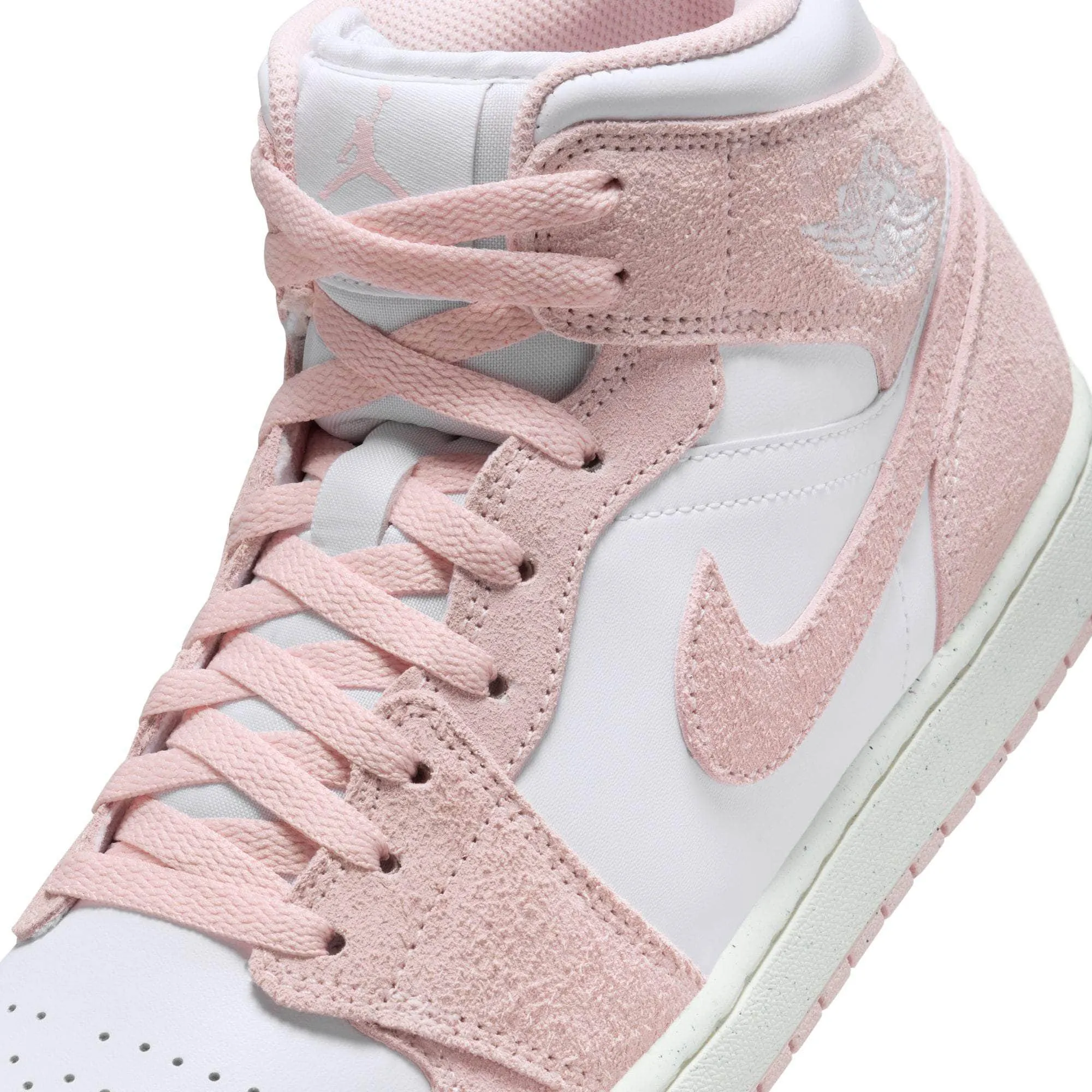 Air Jordan 1 Mid "Pink Suede"  - Men's