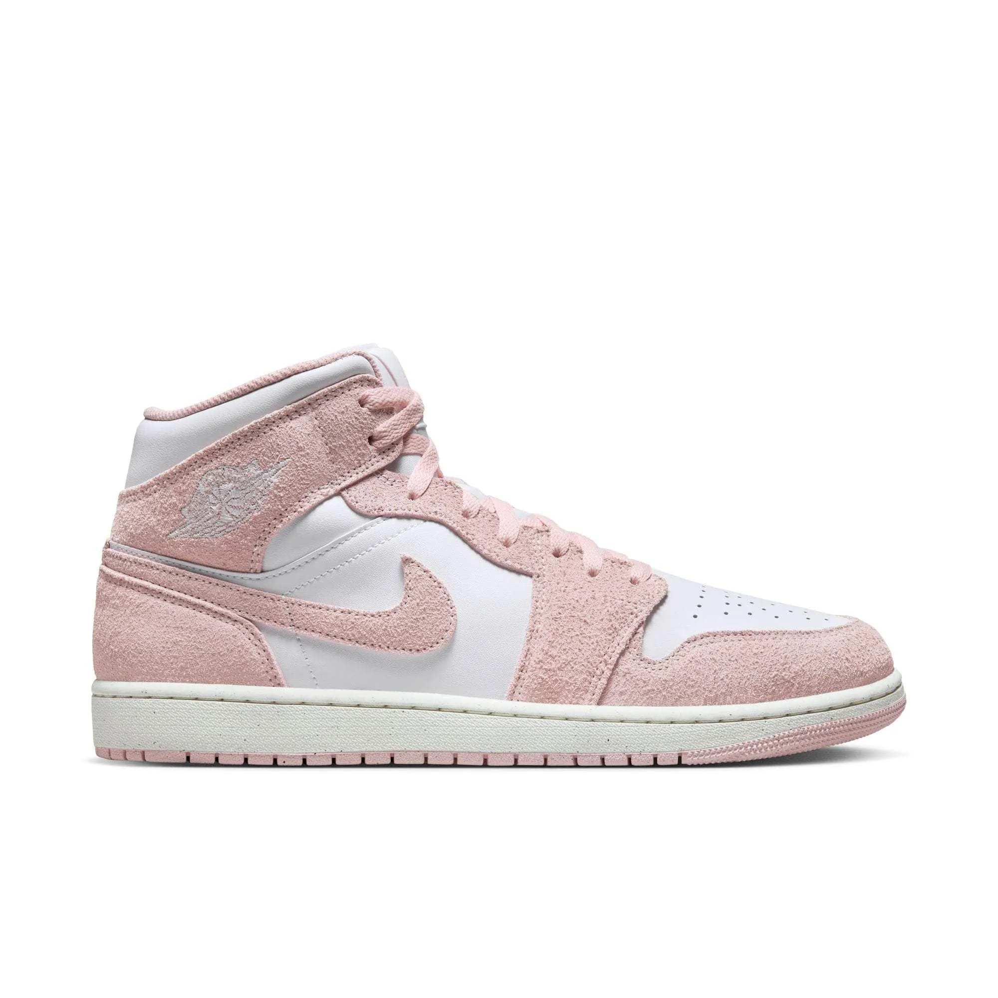 Air Jordan 1 Mid "Pink Suede"  - Men's