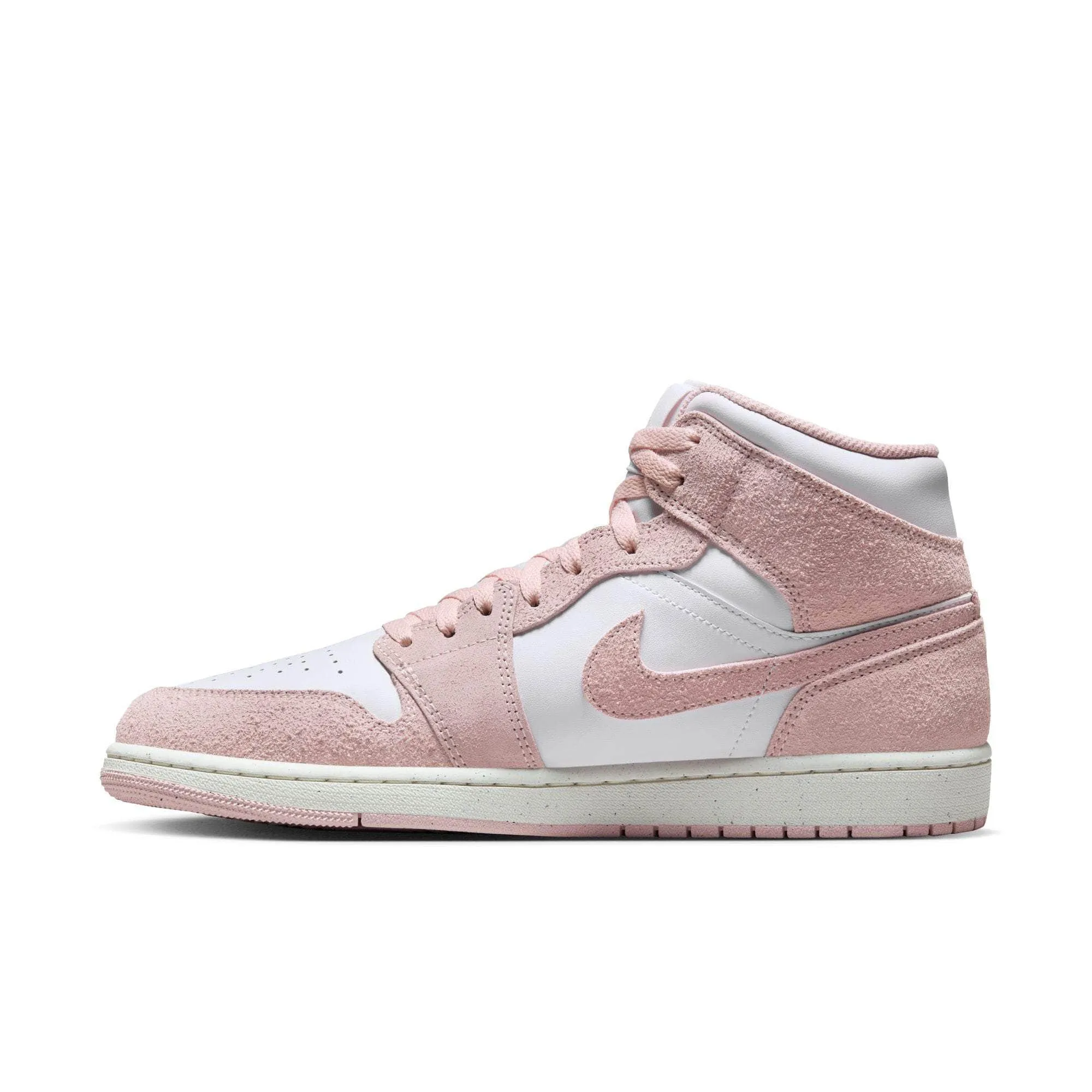 Air Jordan 1 Mid "Pink Suede"  - Men's