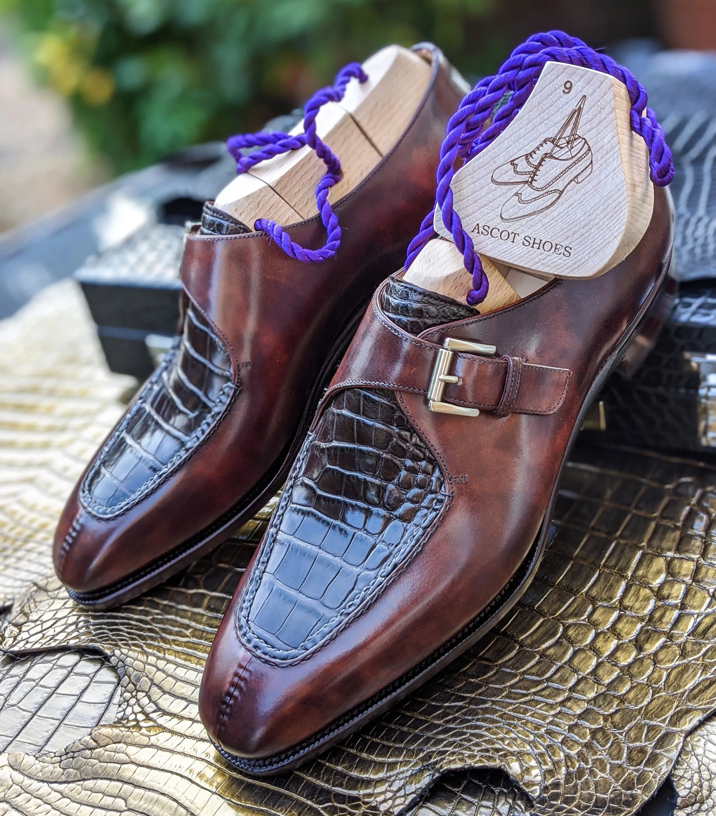 Ascot Andre - Brown Crocodile & Brown Calf