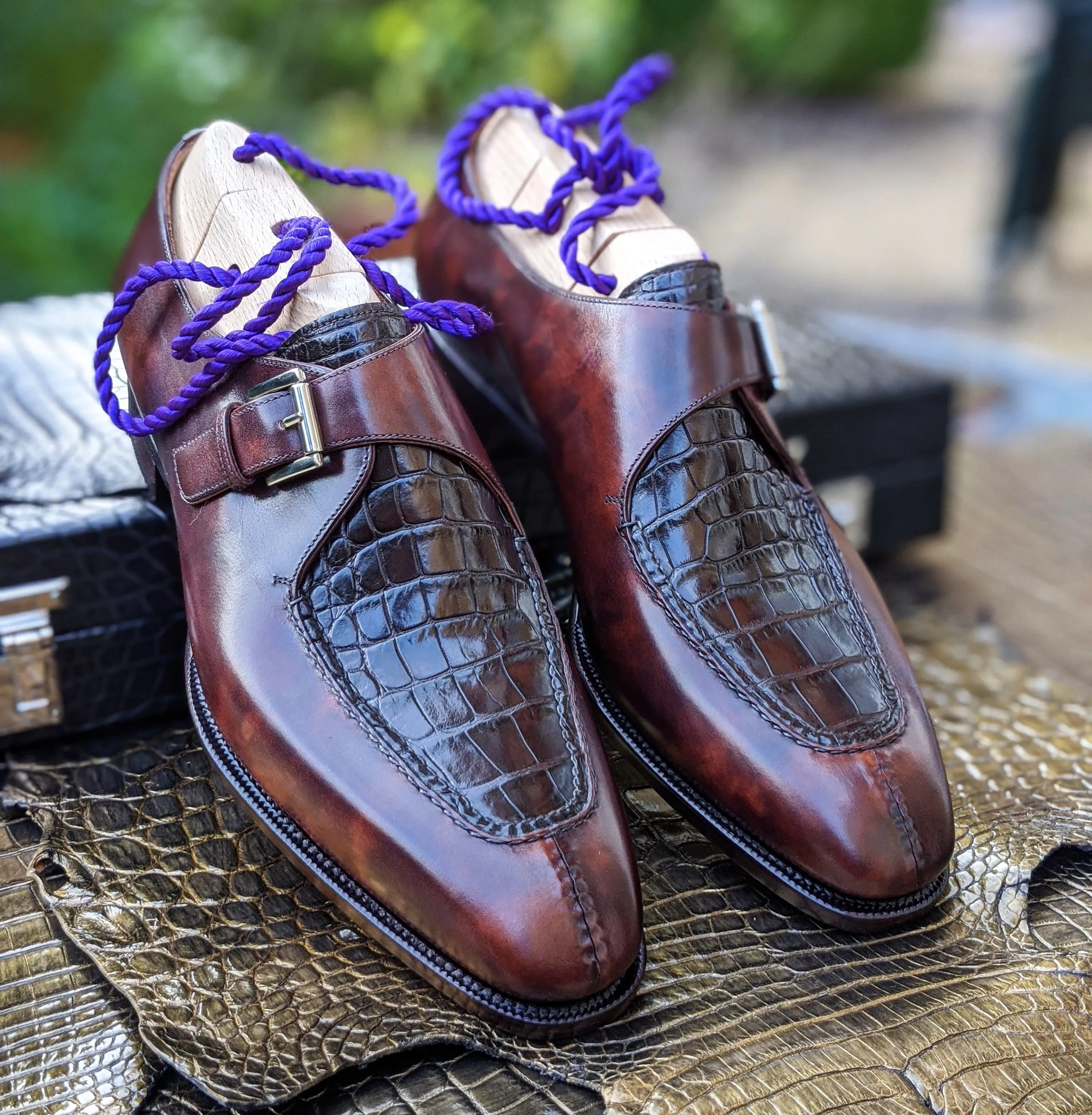 Ascot Andre - Brown Crocodile & Brown Calf