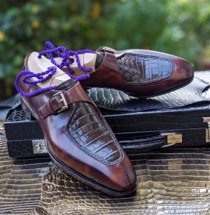 Ascot Andre - Brown Crocodile & Brown Calf
