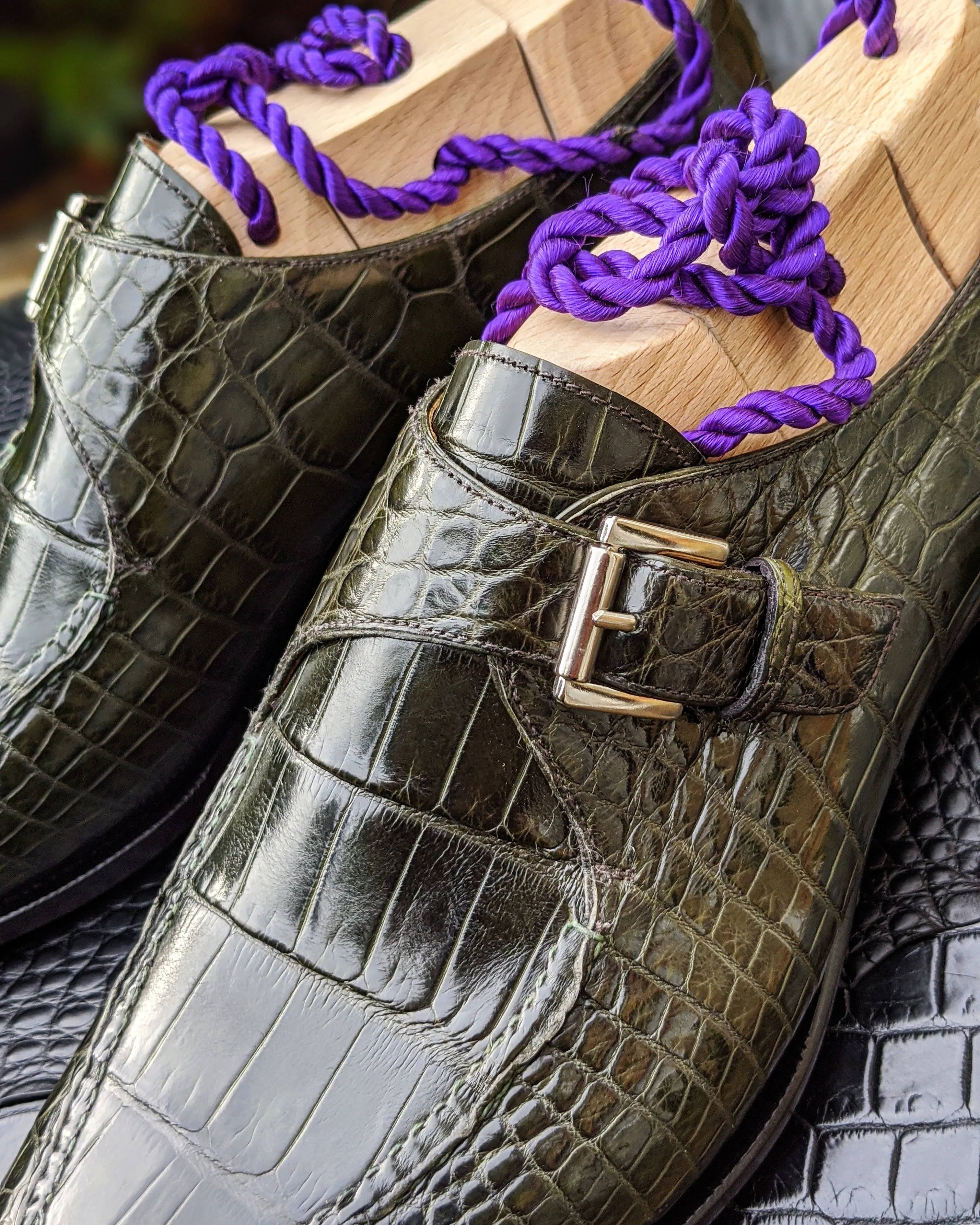 Ascot Andre - Olive Green Alligator