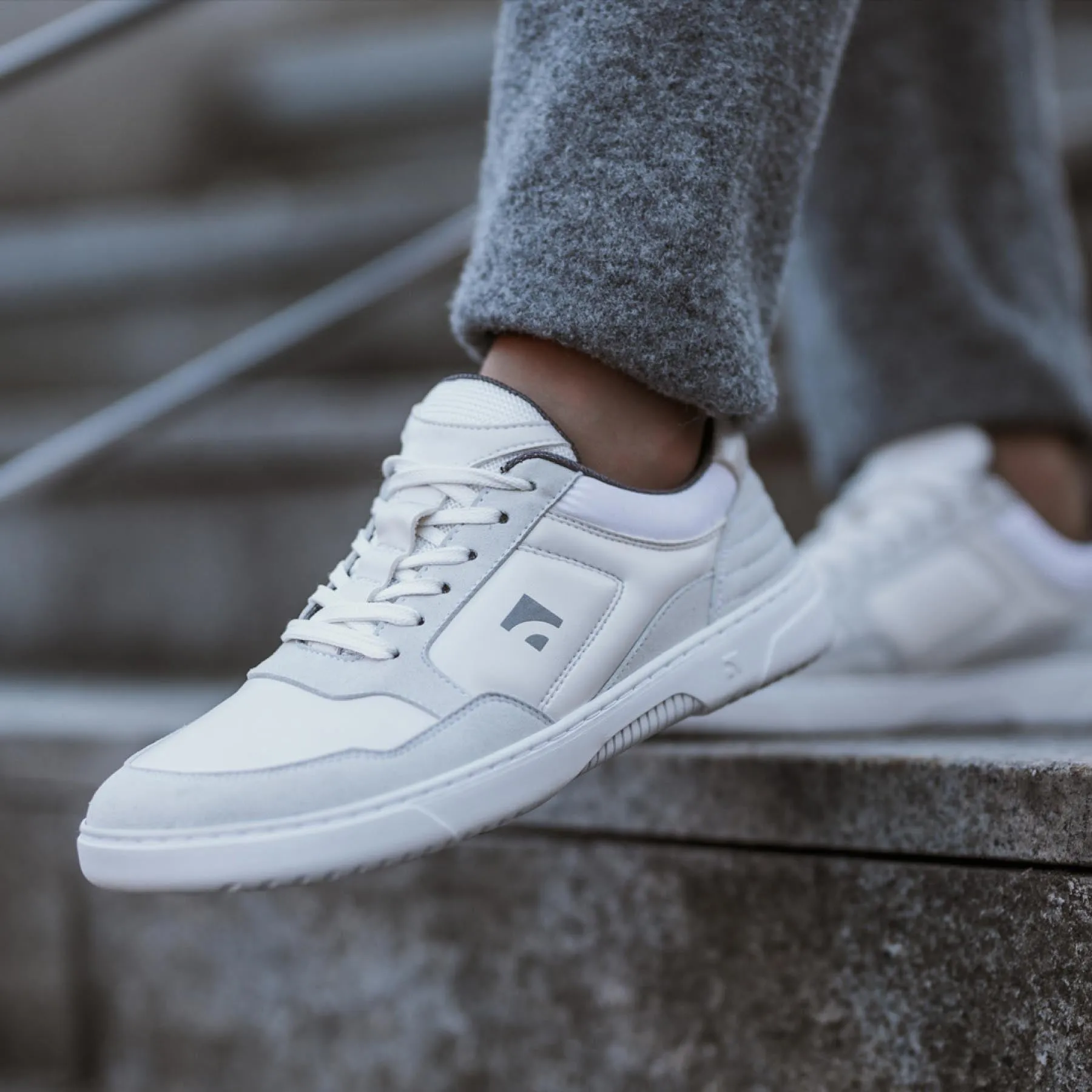 Barebarics Axiom Sneaker - White & Light Grey 45 - Like New