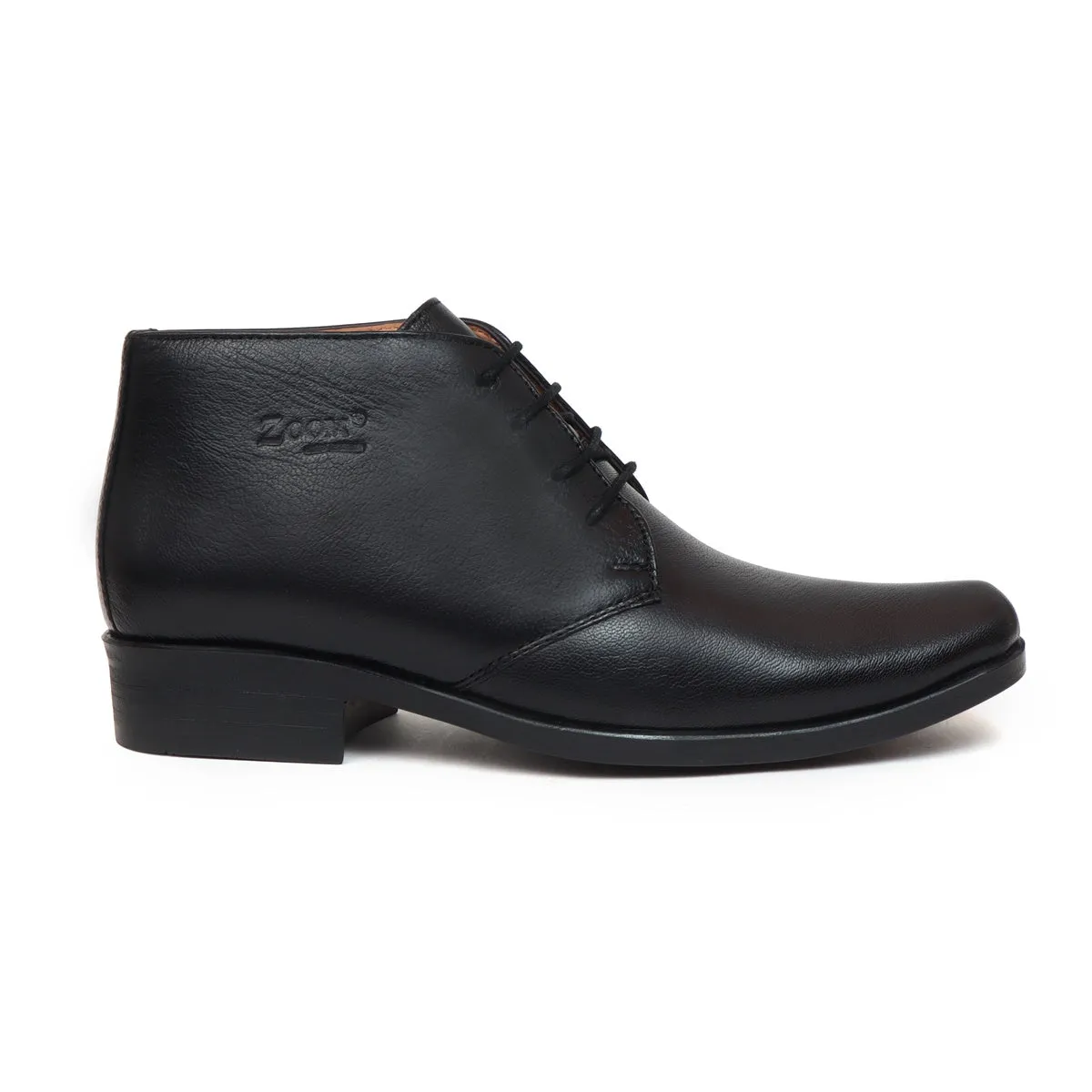Black Leather Lace up Ankle Boots for Men G – 71