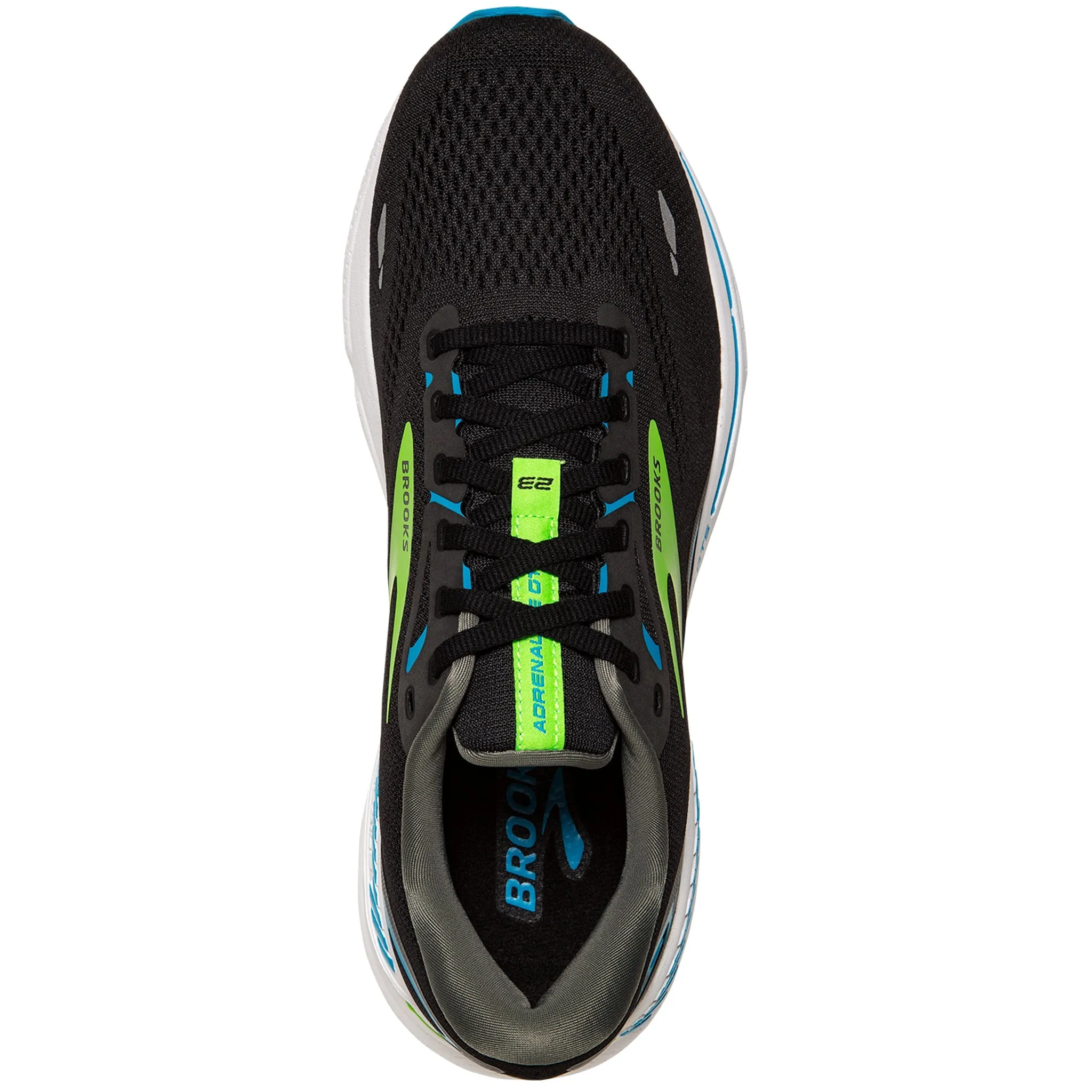 Brooks Adrenaline GTS 23 Men's 2E Wide Fit Black/Hawaiian Ocean/Green