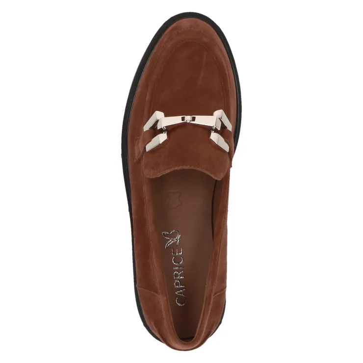 Caprice Cognac Suede Loafer. Only 7.5  left