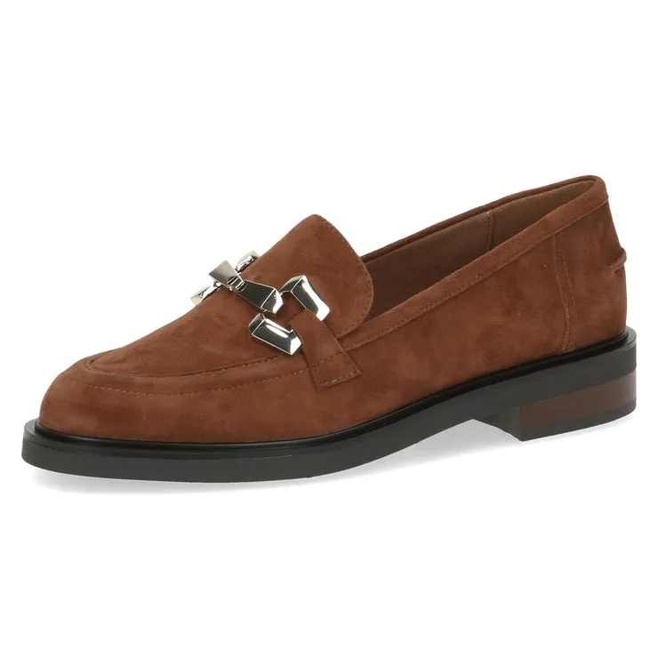 Caprice Cognac Suede Loafer. Only 7.5  left