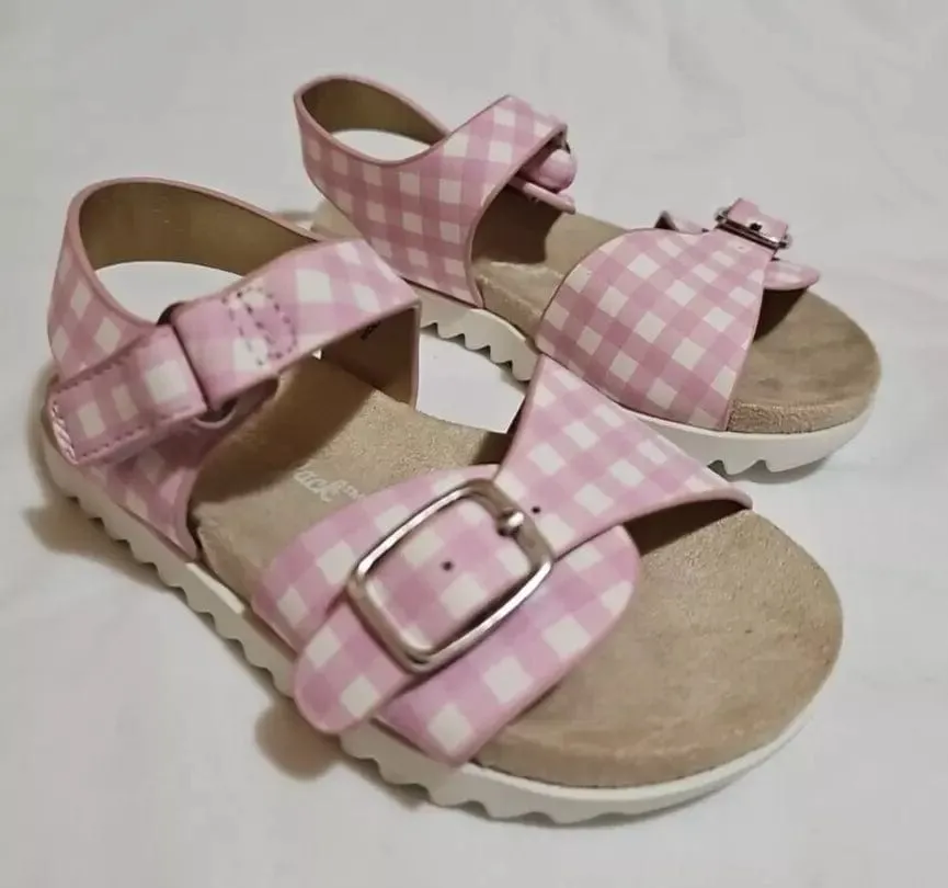 CAT & JACK - White Pink Checkered Sandals