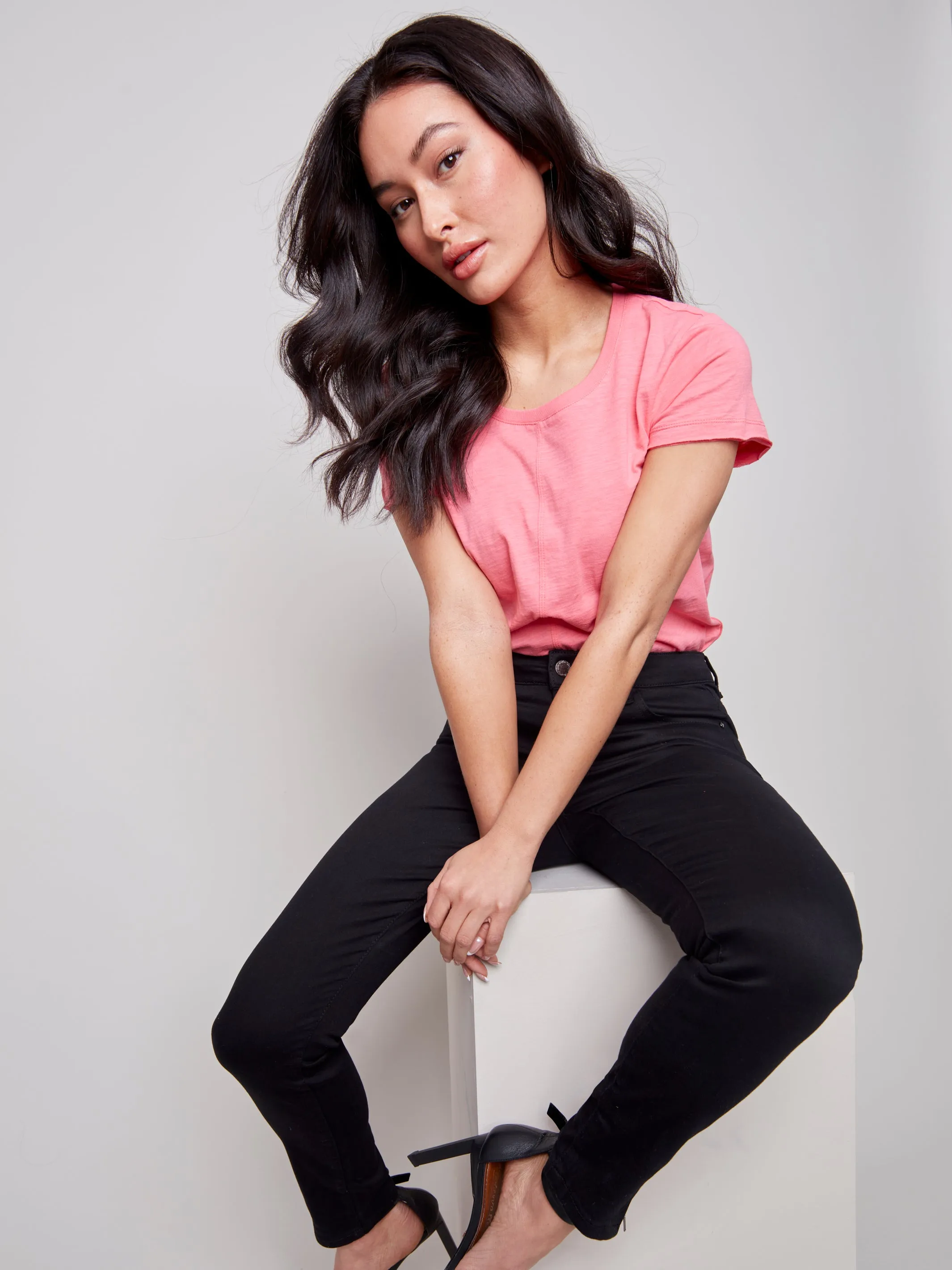 Charlie B Spring/Summer 2023-C5233S -618A -Pants -Black