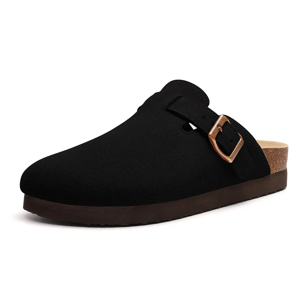 Classic Cork Suede Slippers - Stylish Comfort Clogs