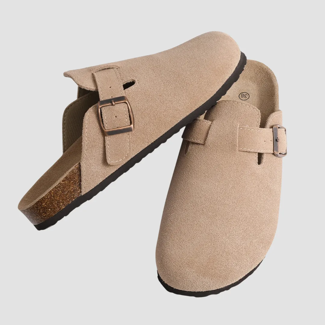 Classic Cork Suede Slippers - Stylish Comfort Clogs