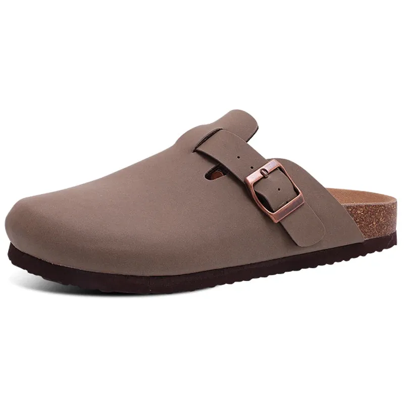 Classic Cork Suede Slippers - Stylish Comfort Clogs