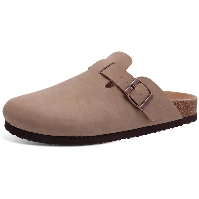 Classic Cork Suede Slippers - Stylish Comfort Clogs