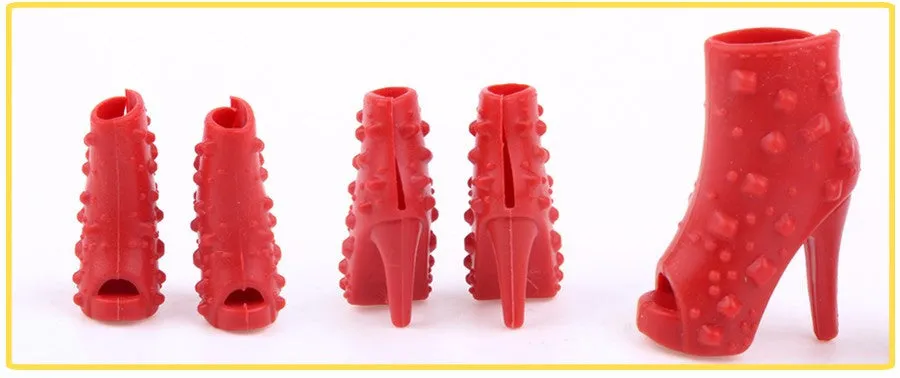 Colorful Accessories Heels Shoes For Barbie | Clothes Dress Doll Best Gift Girl Baby Toys |  10 Pairs Fashion Heels Shoes  For Barbie