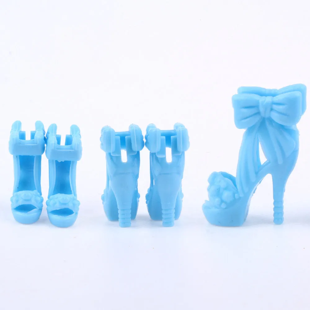 Colorful Accessories Heels Shoes For Barbie | Clothes Dress Doll Best Gift Girl Baby Toys |  10 Pairs Fashion Heels Shoes  For Barbie