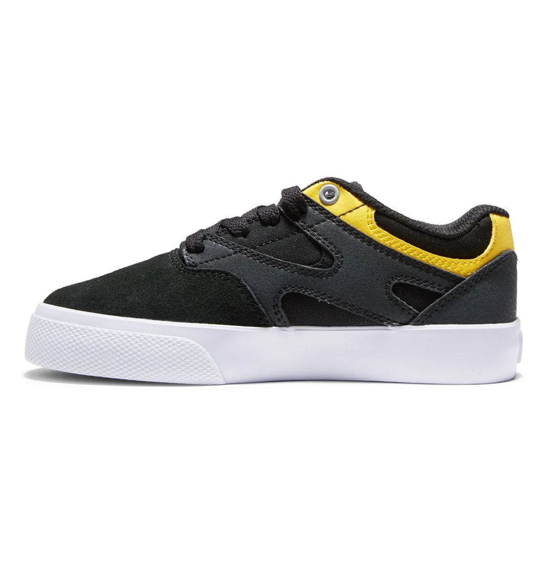DC Kids Kalis Vulc Shoes Grey/Yellow