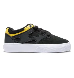 DC Kids Kalis Vulc Shoes Grey/Yellow