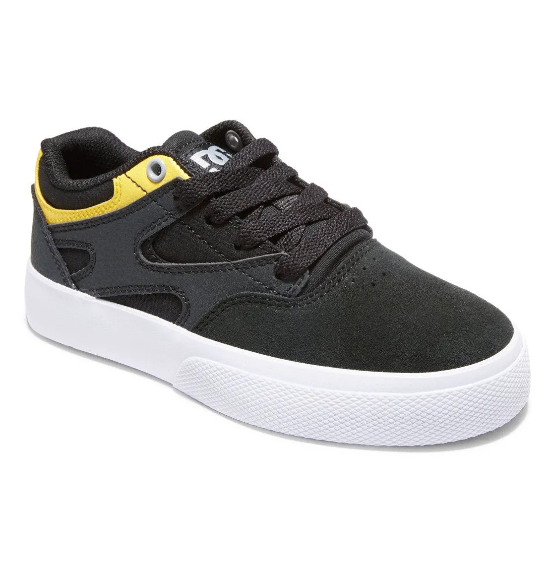 DC Kids Kalis Vulc Shoes Grey/Yellow
