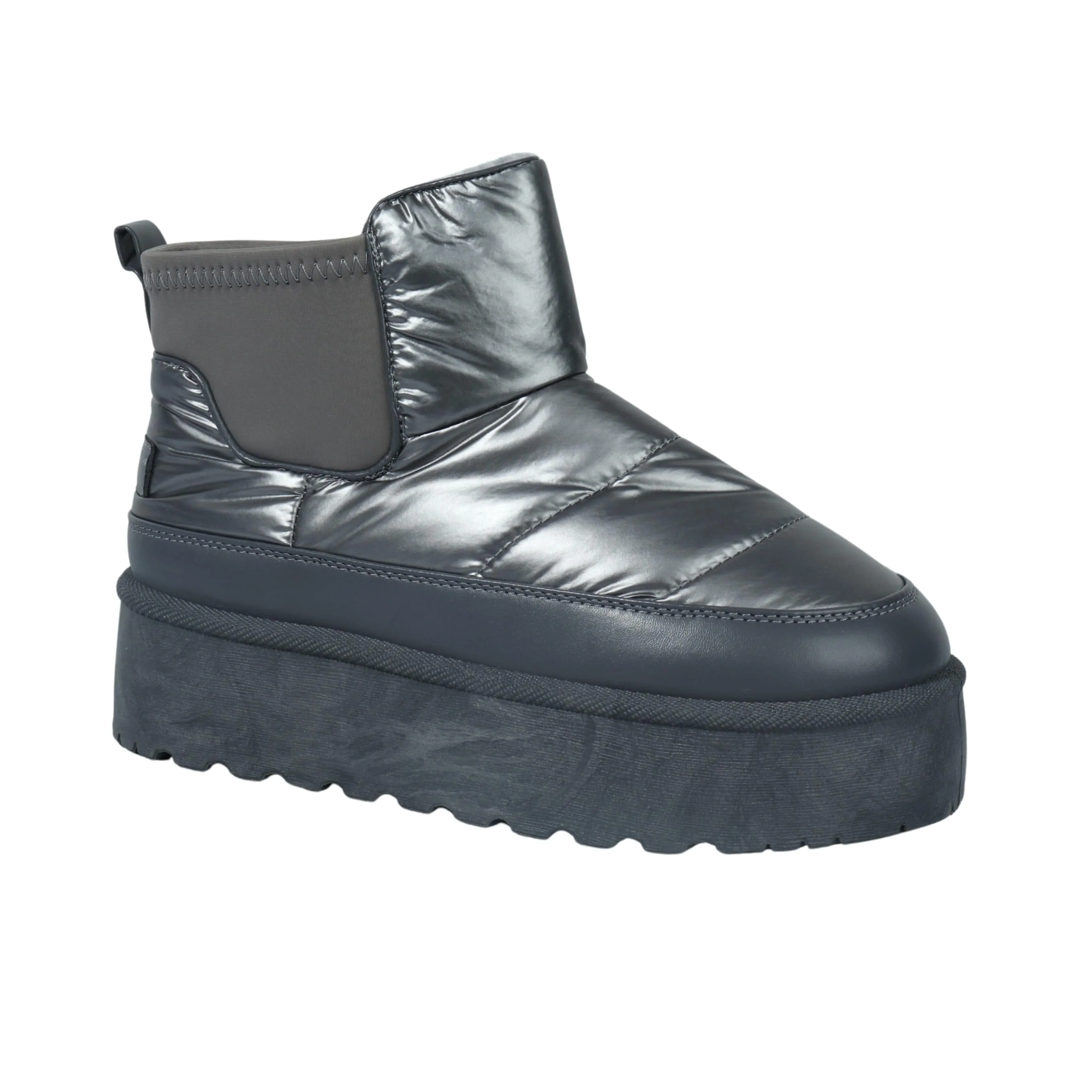 ESCAPE - Faux fur lined boots Chrome
