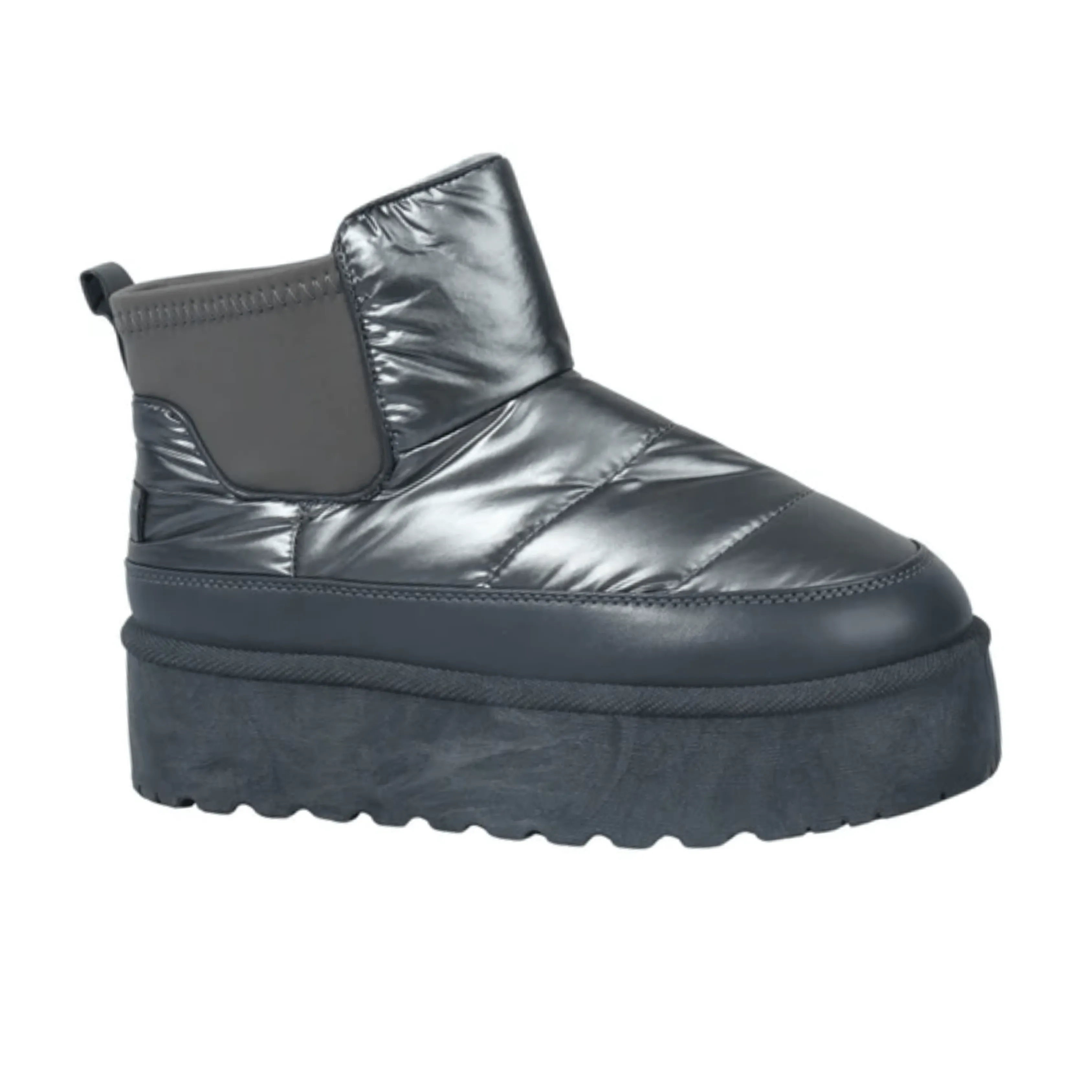 ESCAPE - Faux fur lined boots Chrome