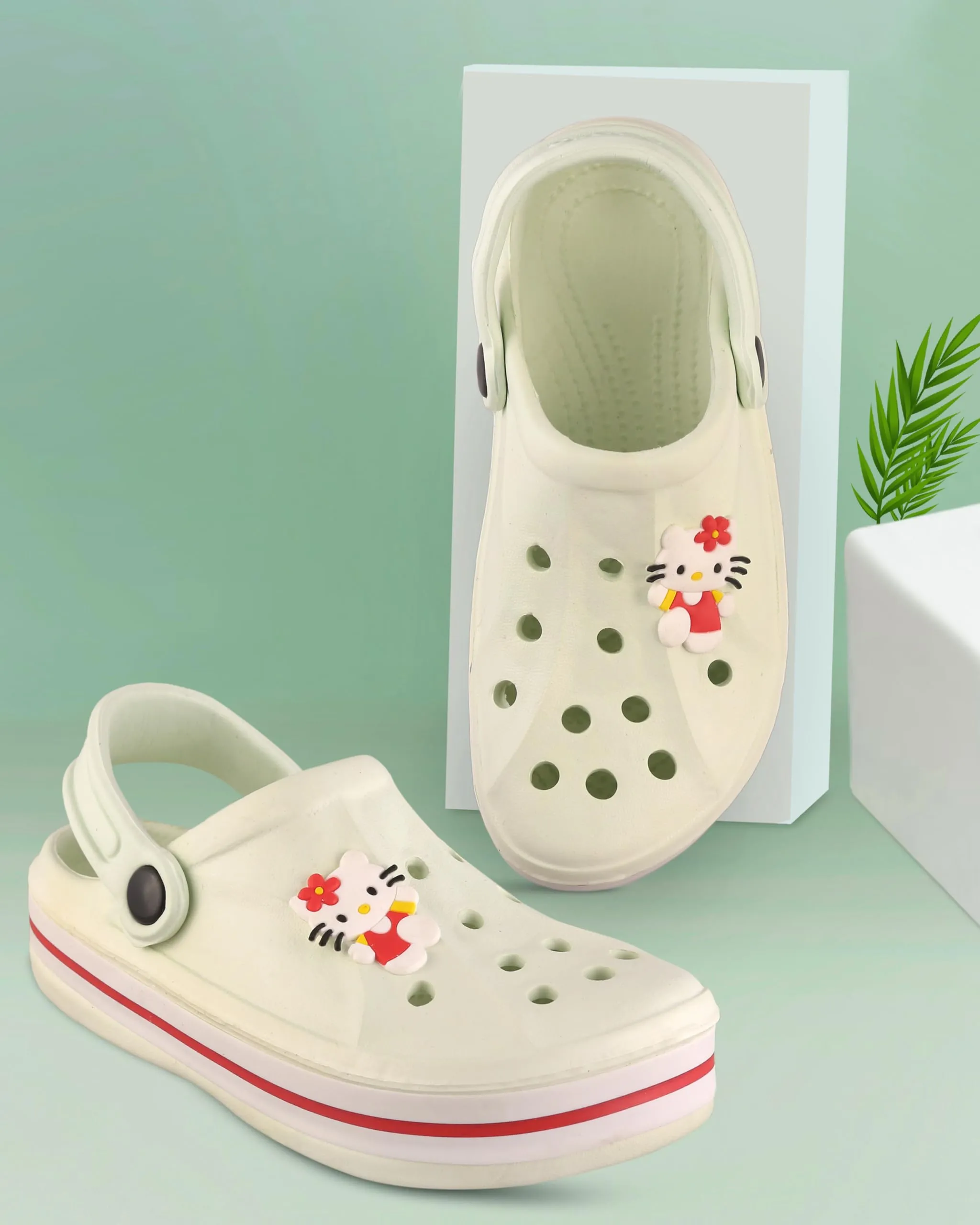 FOOTEEN Women Classic Blue Clogs Sandal5