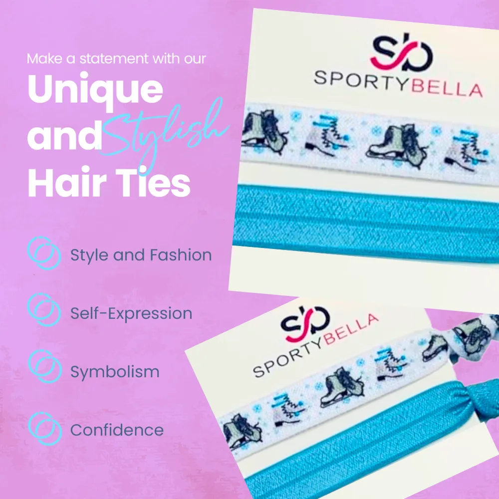 Girls Figure Skating Hair Ties Set - 5 pack