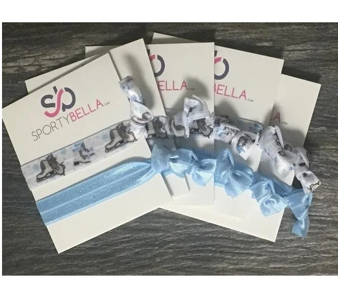 Girls Figure Skating Hair Ties Set - 5 pack