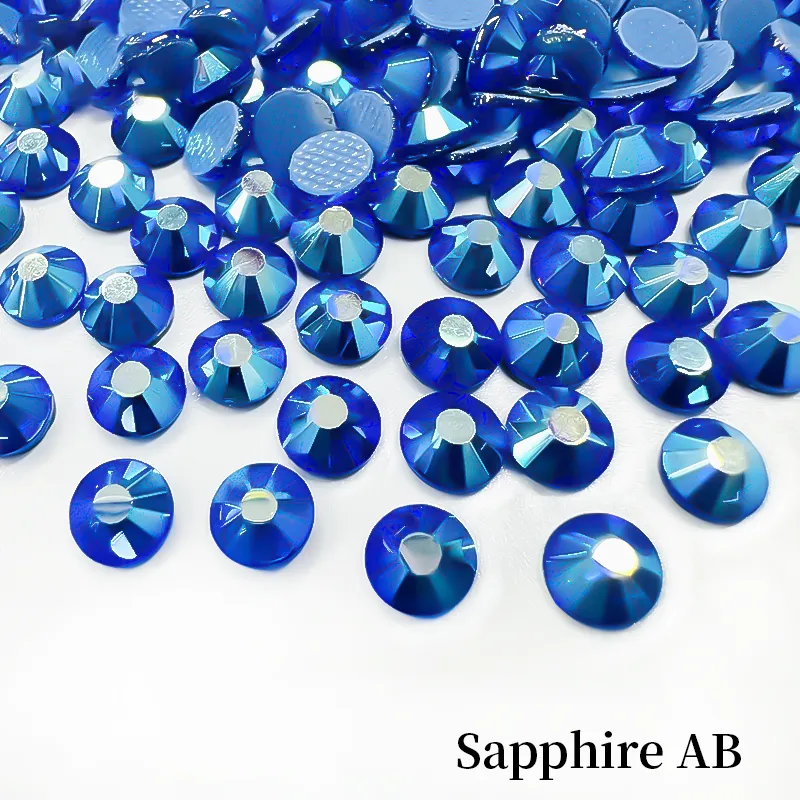 Glower® AB-Sapphire Premium Hotfix Rhinestone Flat Back