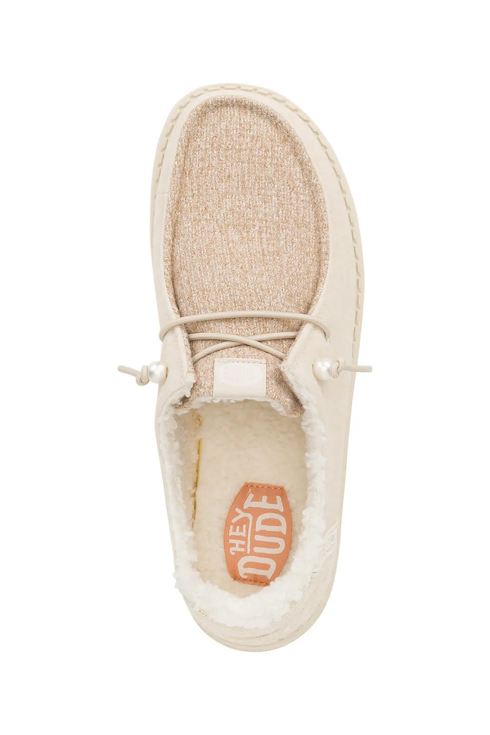 HEYDUDE Women’s Wendy Brushed Cozy Shoes in Ivory | 41918-105