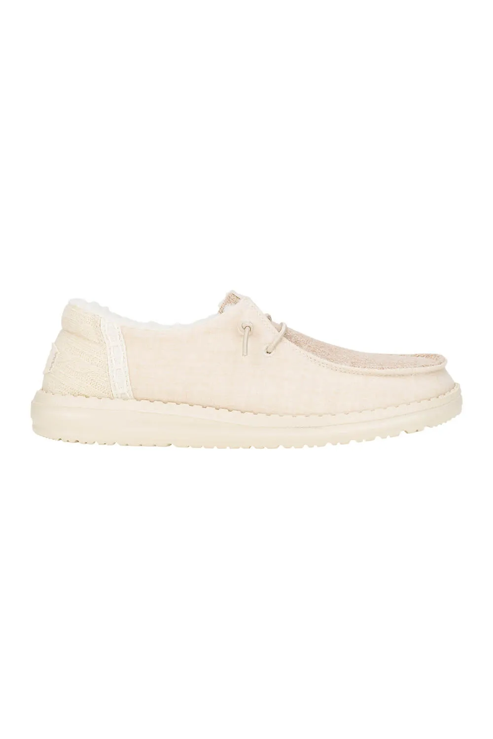 HEYDUDE Women’s Wendy Brushed Cozy Shoes in Ivory | 41918-105