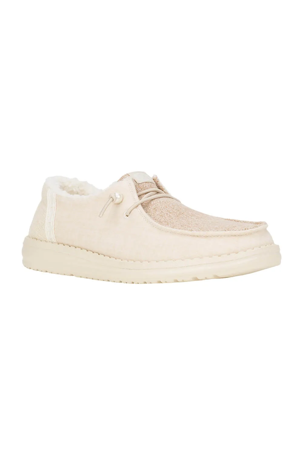 HEYDUDE Women’s Wendy Brushed Cozy Shoes in Ivory | 41918-105