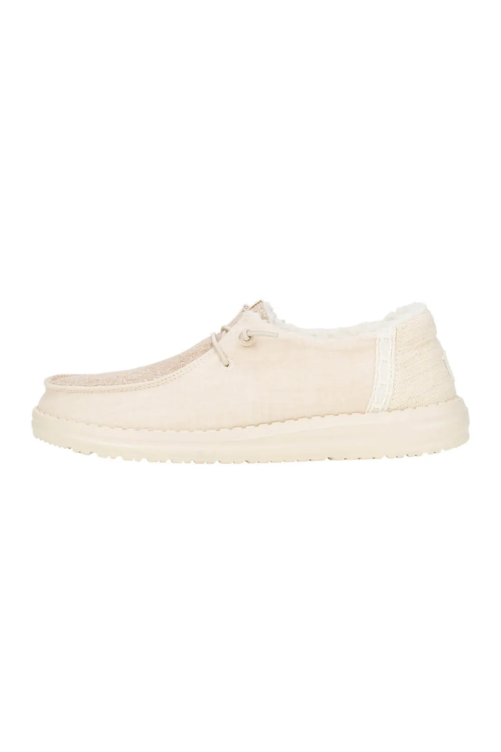 HEYDUDE Women’s Wendy Brushed Cozy Shoes in Ivory | 41918-105