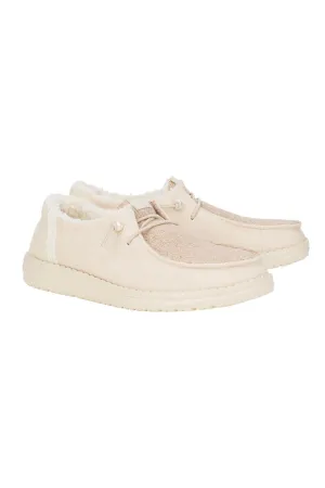 HEYDUDE Women’s Wendy Brushed Cozy Shoes in Ivory | 41918-105