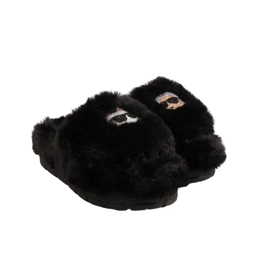 KARL LAGERFELD - Faux Fur Slippers