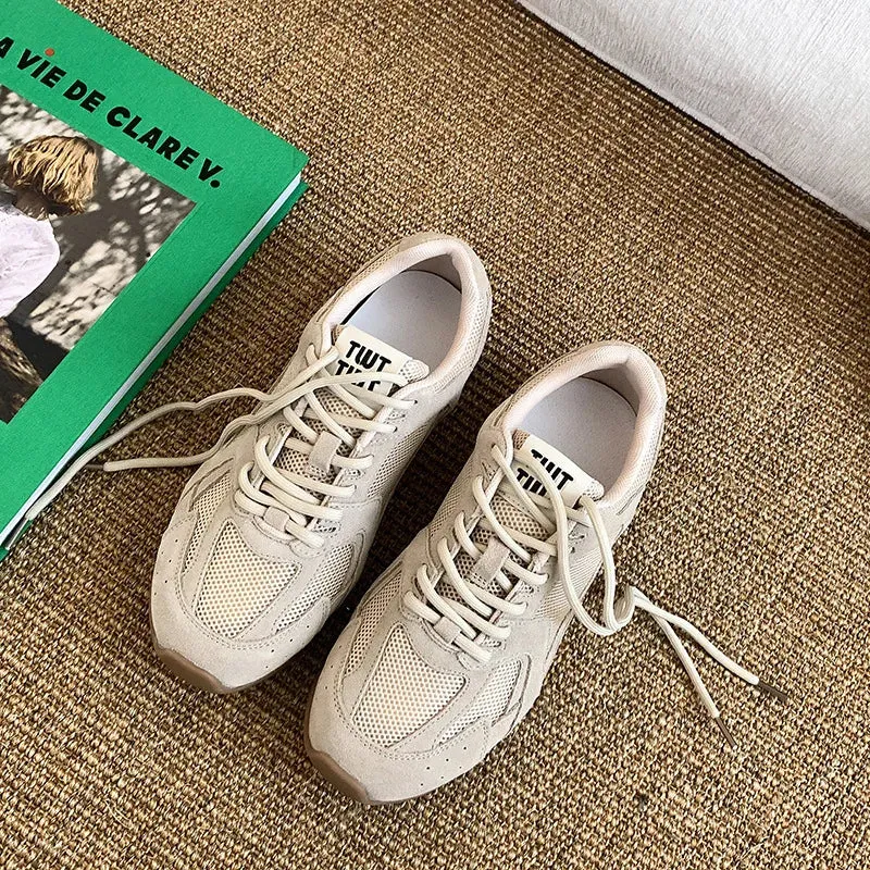 Leather Retro Lace Up Shoes