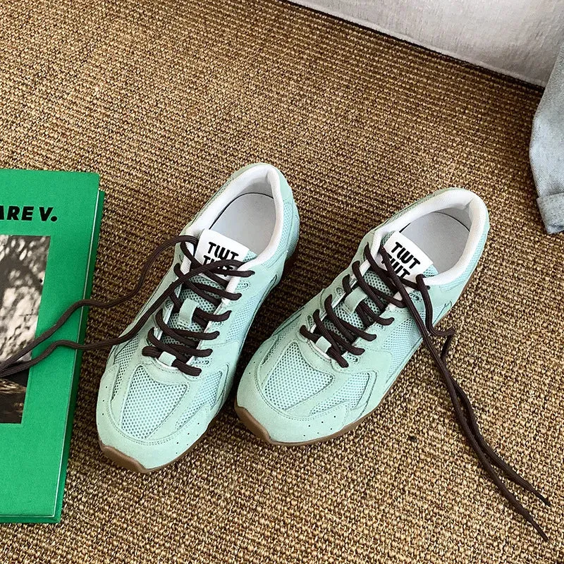 Leather Retro Lace Up Shoes