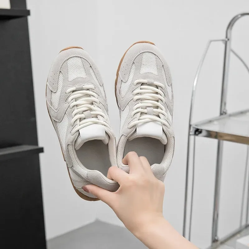Leather Retro Lace Up Shoes
