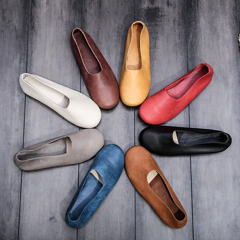 Nanccy Handmade Soft Leather Flat Shoes Oxford Women Shoes