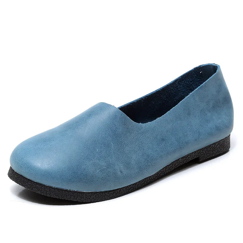 Nanccy Handmade Soft Leather Flat Shoes Oxford Women Shoes